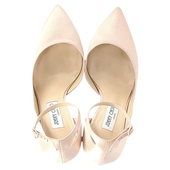 Jimmy Choo Lucy 100 spitze Satin-Pumps in Nude - Image 5