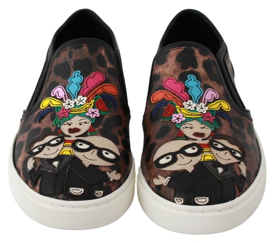 Mocassins Dolce & Gabbana en cuir léopard #dgfamily pour femme - Image 2