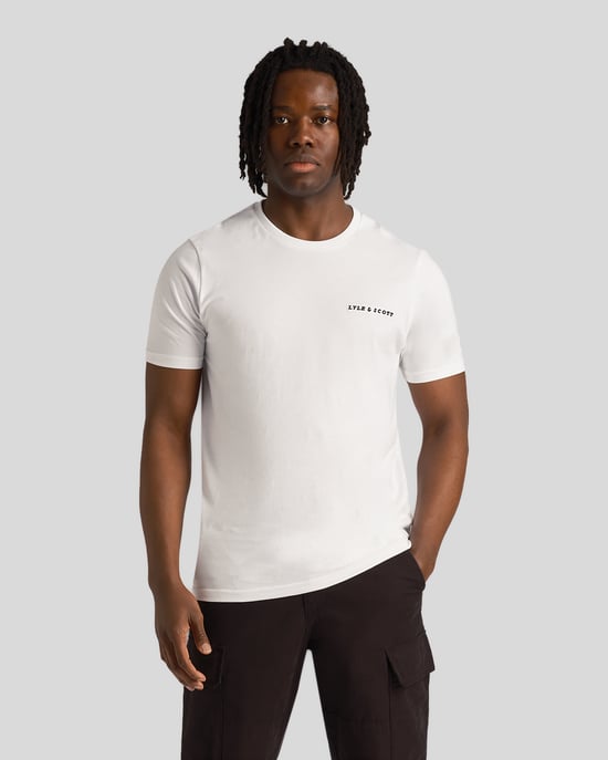Herren-T-Shirt mit Lyle & Scott-Stickerei in Weiß - Image 1