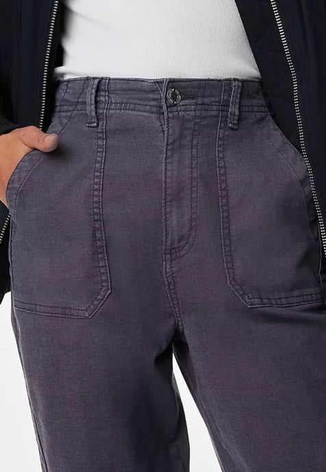 M&S Collection Damen Baumwollmischung Slim Fit Ankle Grazer Joggers Light Indigo - Image 3