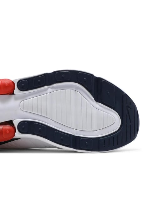 Nike Air Max 270 Turnschuhe, Weiß/Chile Rot-Midnight Navy - Image 6