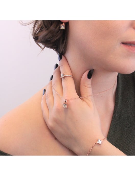 Calle Armband - Rose Gold und Kristall - Image 2