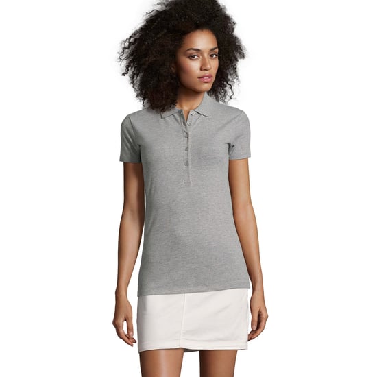 SOLS Damen/Damen Phoenix Kurzarm-Pique-Poloshirt (Grau meliert) - Image 2