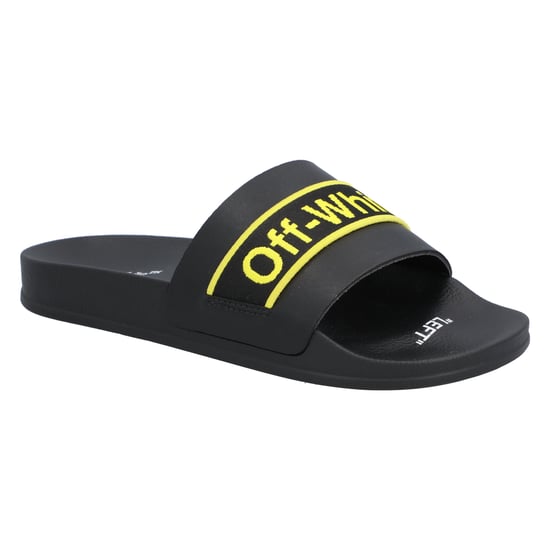 Off-White Logo-Print Leder Slides - Image 1
