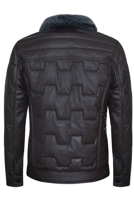 Men's Leather Quilted Biker Jacket - Guayaquil