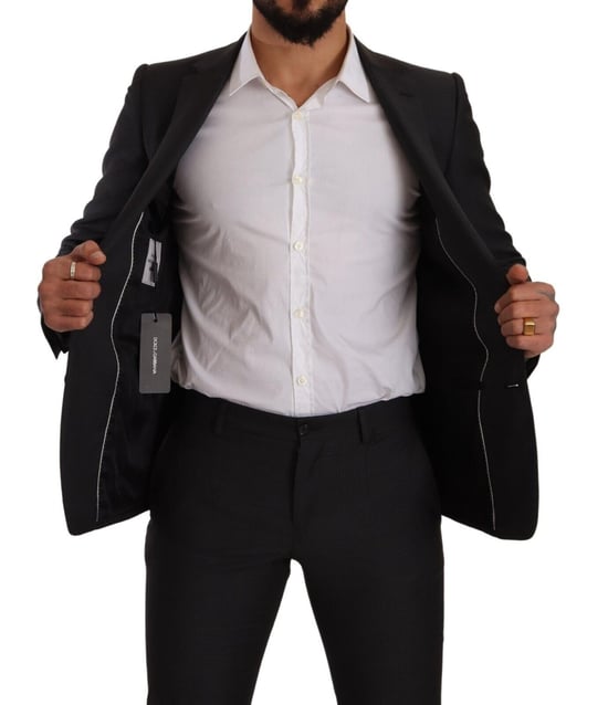 Dolce & Gabbana Herren Schwarzer MARTINI Einreiher 2-Teiler Anzug - Image 5