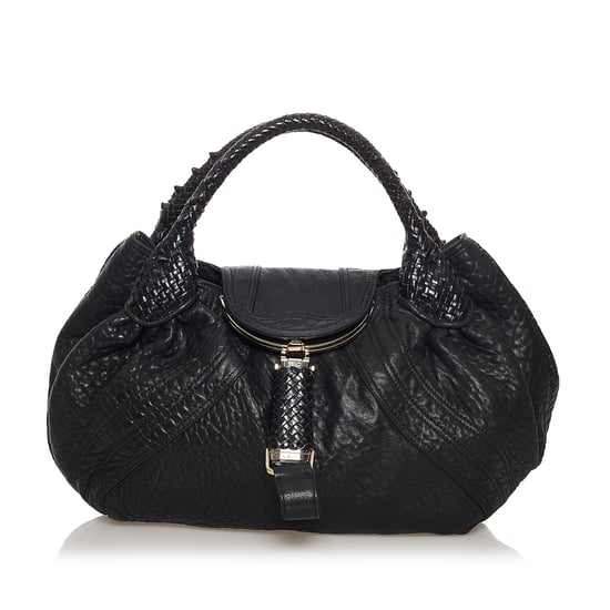 Vintage Fendi Spy Leather Hobo Bag Black - Image 1