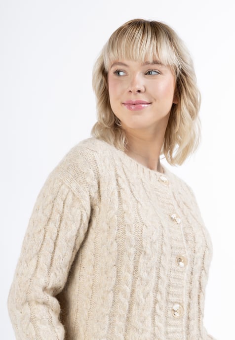 Mymo Strickjacke Damen Beige - Image 5