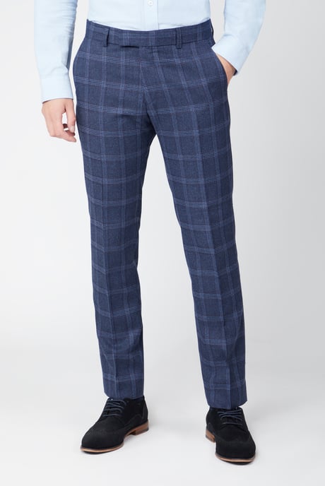 Overcheck Suit Trousers - Image 1