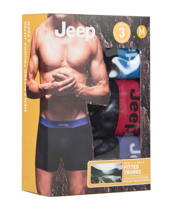 JEEP - 3 Paar Herren Baumwollmischung Alltags Fitted Pants - Image 2