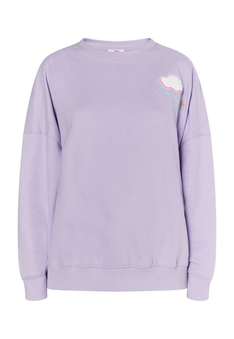 Mymo Sweatshirt mit Rundhalsausschnitt Damen violett - Image 1