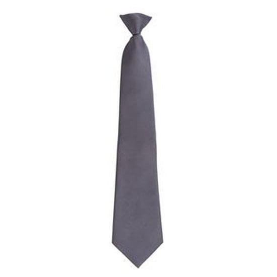 Premier Mens Fashion "Farben" Arbeit Clip auf Krawatte (grau) - Image 1