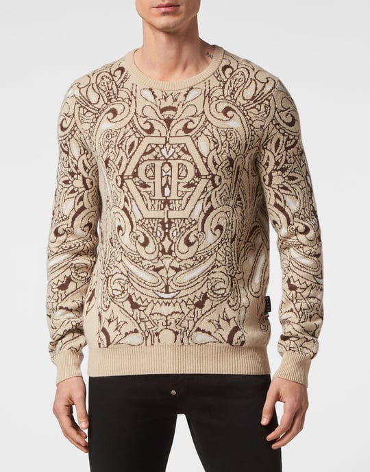 Rundhalspullover Paisley - Image 1