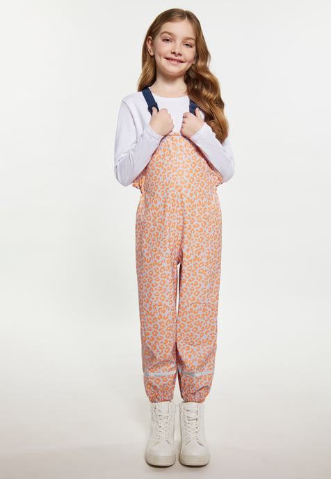 Schmuddelwedda Regenhose Mädchen Pastelllavendel Orange Leo - Image 2
