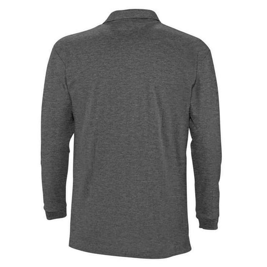 SOLS - "Winter II" Poloshirt für Herren Langärmlig (Dunkelgraue Melange) - Image 2