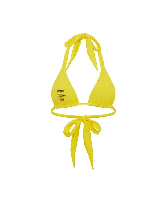Yellow Triangle Bikini Top
