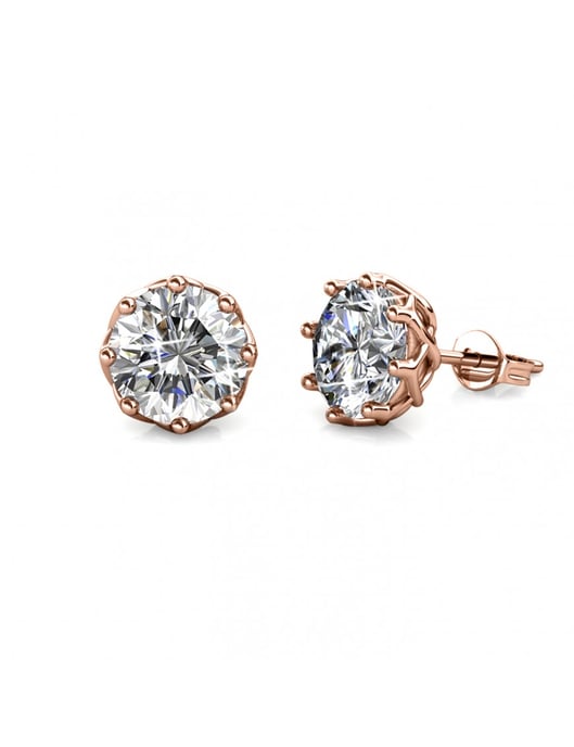 Lily Ohrringe - Rose Gold und Kristall - Image 1