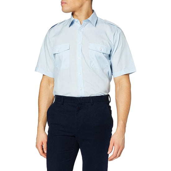 Premier Herren Hemd Pilot, kurzärmlig (Hellblau) - Image 3
