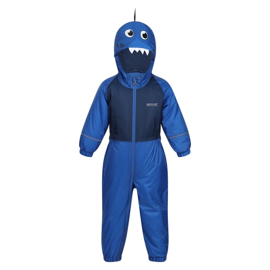 Regatta Childrens/Kids Mudplay III Regenanzug mit Kapuze (Nautisch Blau) - Image 1