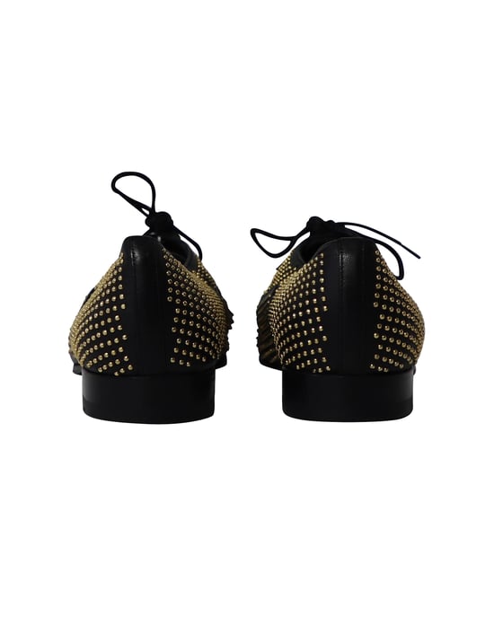 Saint Laurent Genietenakzente Oxfords aus schwarzem Leder - Image 4