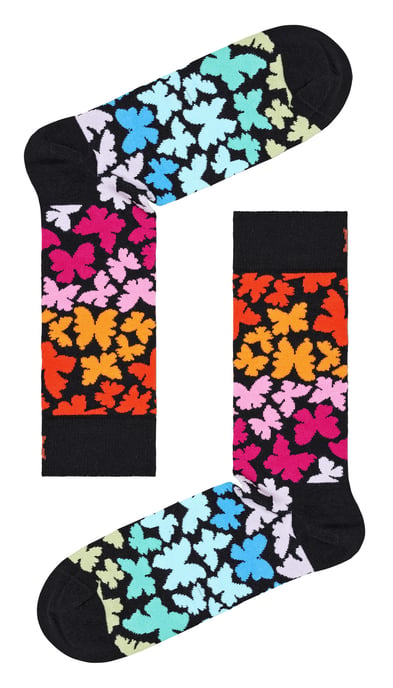 Glückliche Socken - Neuheit Schmetterling Design Socken | Großes Geschenk - Schmetterling - Image 2