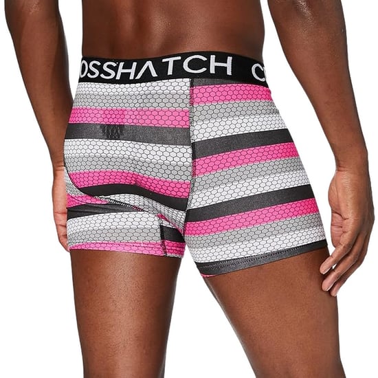Crosshatch - "Crystaline" Boxershorts für Herren (3er-Pack) (Fuchsie/Schwarz/Grau) - Image 2