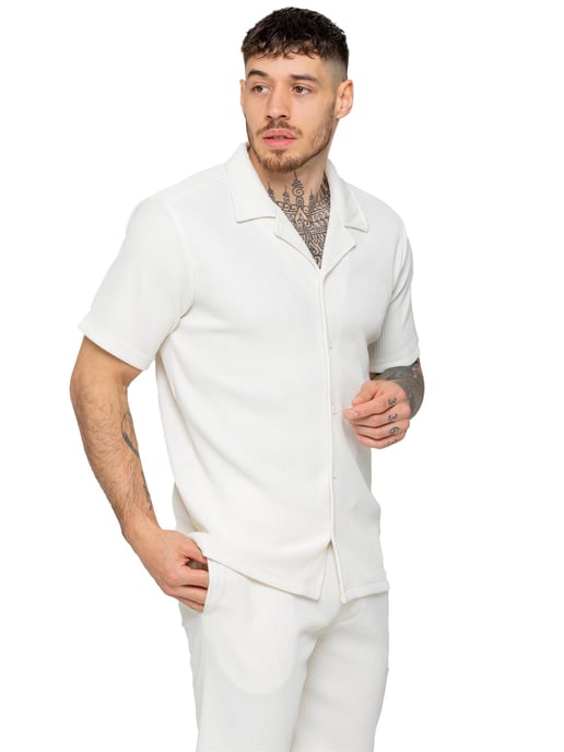 Enzo | Herren Strukturierte Hemden & Shorts Set - Image 4