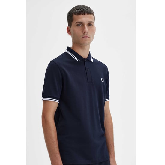 Men's Fred Perry M3600 Twin Tipped Polo Shirt in Navy