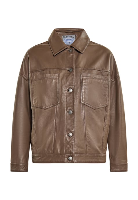 Dreimaster Jacke Damen Taupe - Image 1