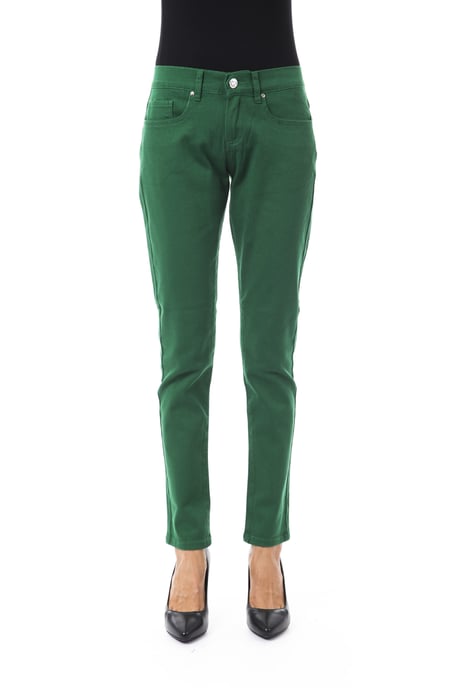 BYBLOS Women's Green Cotton Jeans