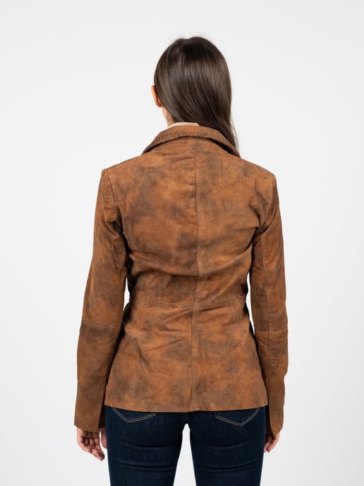 Guess Jacke Bomber-jacke Skórzana Damen braun - Image 5
