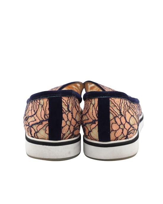Nicholas Kirkwood Alona Schnür-Spitze Loafer aus orangefarbenem Nylon - Image 4