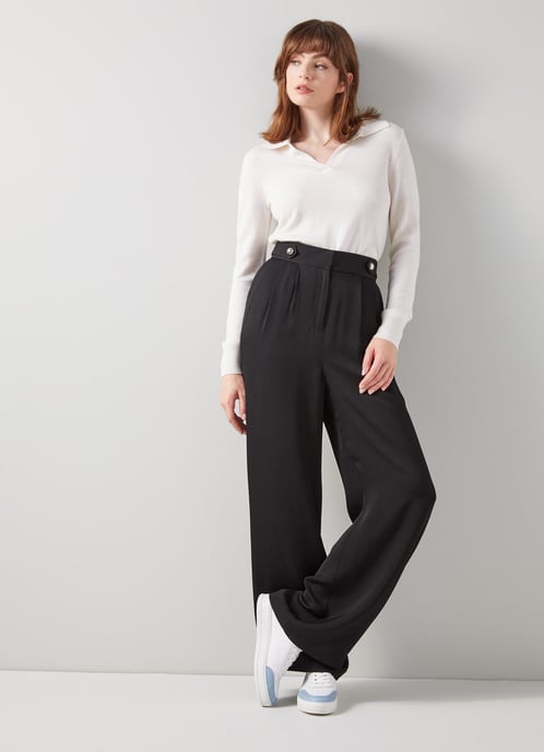 LK Bennett Sisi Trousers, Black