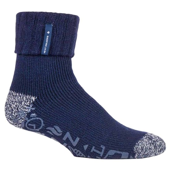 Herren Turnover Thermal Fleece gefütterte Bettsocken mit Anti-Rutsch-Griffen ) - Image 1