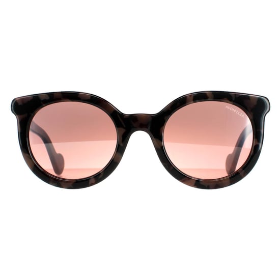 Moncler Round Womens Coloured Havana Bordeaux Mirror  ML0015