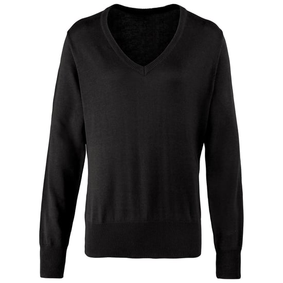 Premier - Sweatshirt V-Ausschnitt für Damen (Schwarz) - Image 1