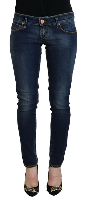 Acht Blaue Baumwoll-Hüfthose Skinny Damen Freizeitjeans - Image 1