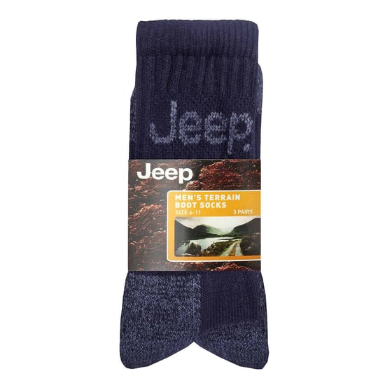 Herren 3 Paar Jeep Terrain Cushion Sole Wandern Wandern Arbeit Socken - Image 2