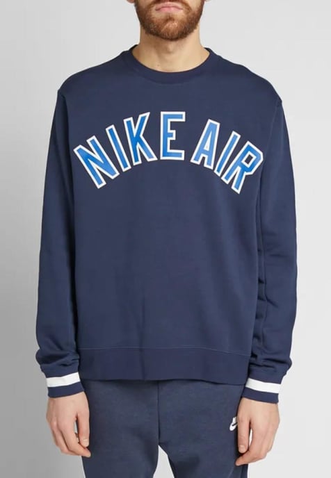 Nike Air Fleece Crew Sweatshirt in Marineblau - Image 1
