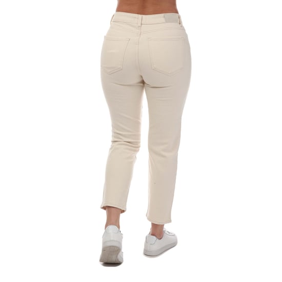 Jean Emily coupe droite taille haute Only Pour Femme en Blanc - Image 3