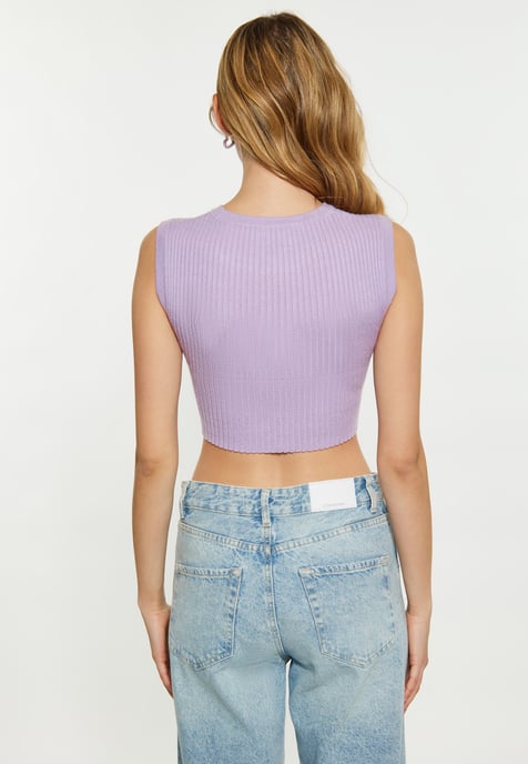 Mymo Crop-Top Damen Lavendel - Image 5