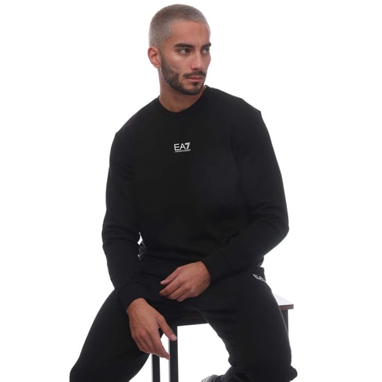 Men's Emporio Armani EA7 Core Identity Cotton Blend Tracksuit in Black