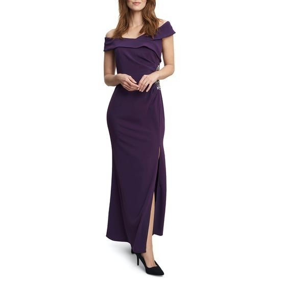 Suzanne Portrait Collar Long Dress