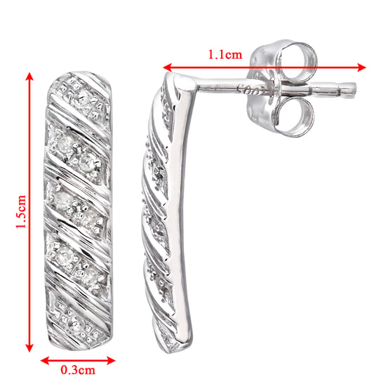 Boucles d'oreilles diamant 5 ct pour femme en or blanc 9 carats - Image 2