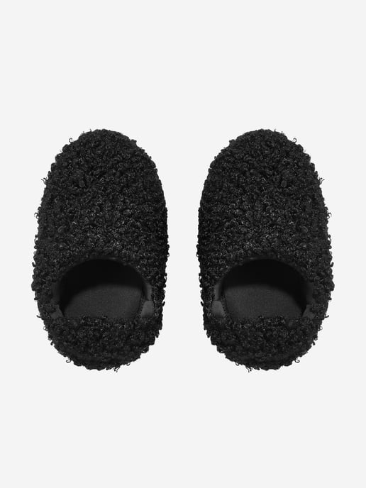 Moon Boot Kinder Kunstfell Hausschuhe in Schwarz - Image 4