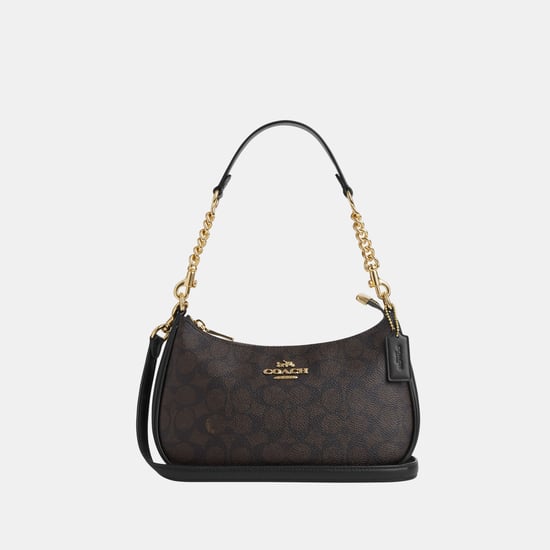 Teri Shoulder Bag in Signature Canvas with Chain Strap - Image 1