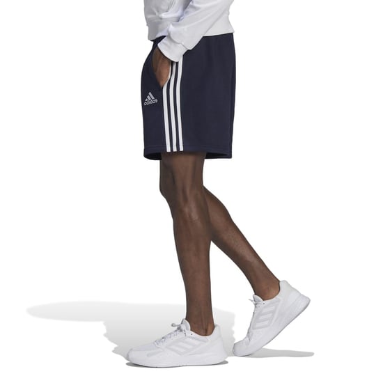 Short Essentials tissu eponge 3 bandes adidas Pour Homme en Bleu Marine - Image 5