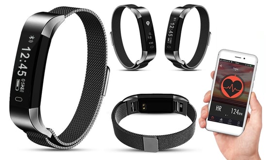 AQ115 HR Fitness Tracker with Milanese Strap Space Grey