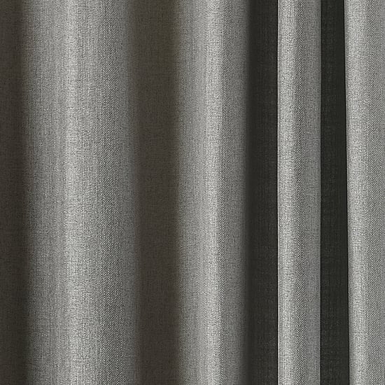 Atlantic Twill Woven Eyelet Curtains in Grey - Image 3