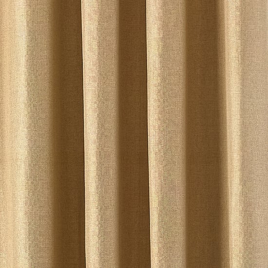 Atlantik Twill Gewebe Ösenvorhänge in Ocker - Image 3